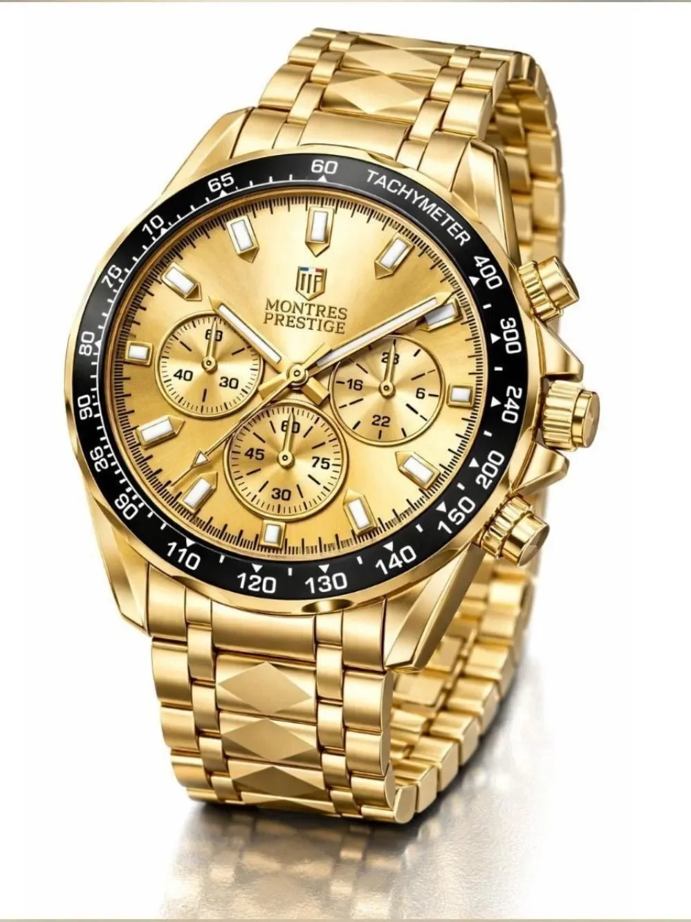Montres Prestige Men's Watch - 44mm, Gold (MPW-0342)